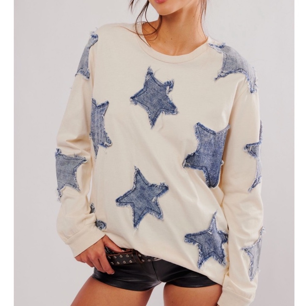ONE TEASPOON➕NWT Denim Star BF Long Sleeve